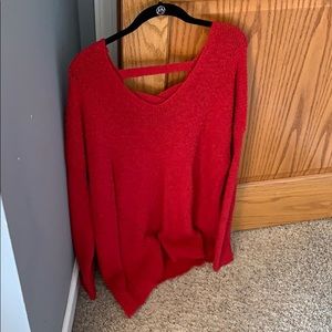 Torrid red low back sweater size 2